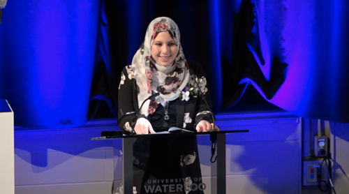 2018 youth/high school winner in the HeForShe poetry category, Lama Abdallah.