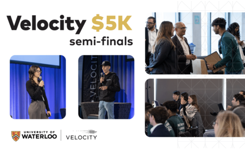 Students pitching for the Velocity $5k semi-finals