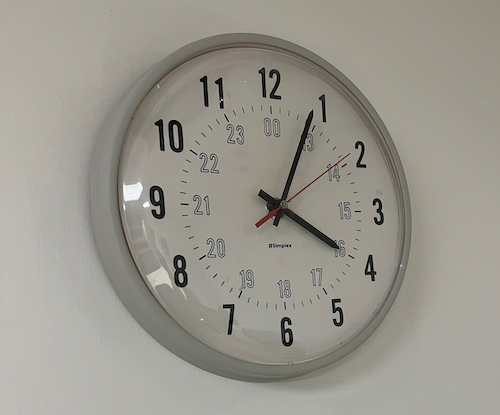 A Simplex wall clock