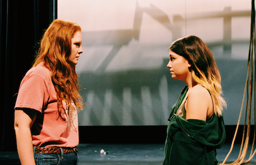 Actresses square off in a scene from the play &quot;All Art is Quite Useless.&quot;