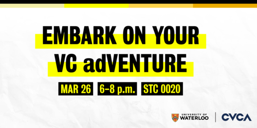 EMBARK on your VC adVENTURE banner.