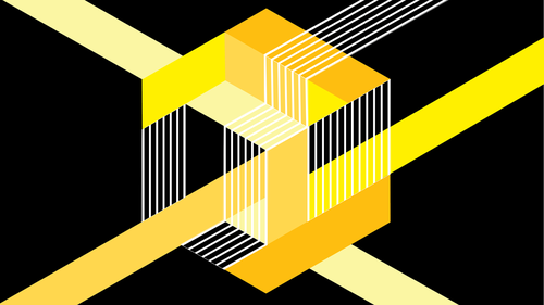 The Black and Gold geometric banner for the Global Impact Report.