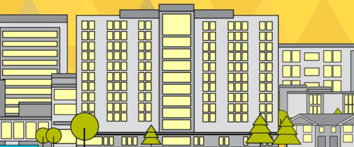 An illustration of a university residence.