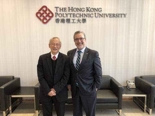 President Hamdullahpur with Philip Chan of Hong Kong Polytechnic University.