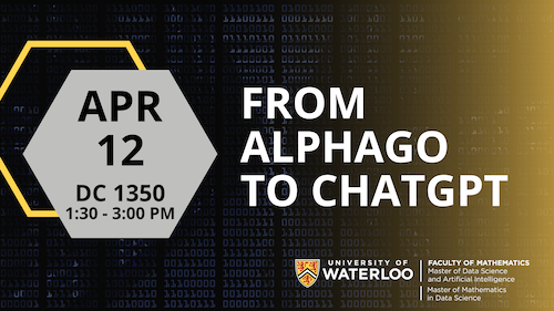 From AlphaGO to ChatGPT banner outlining details of the April 12 event.