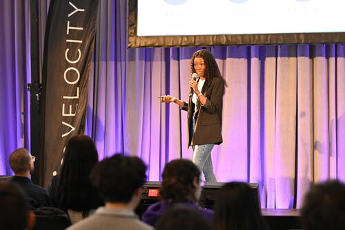 Eugenia Dadzie pitching for Metacycler Bioinnovations