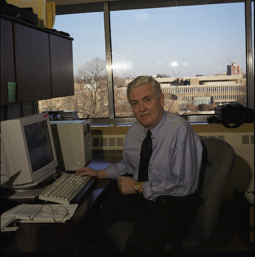 Murray Shepherd in his office in 1998.