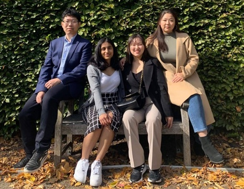 Andy Zhao (left to right), Sarah Paul, Ellie Kim and Yiming Li of YESA Consulting.
