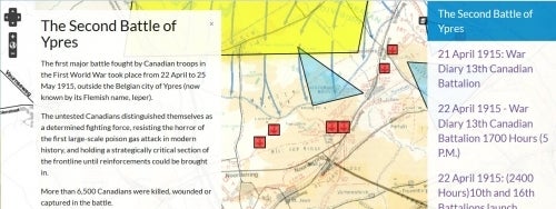 A deep map of the Second Battle of Ypres.