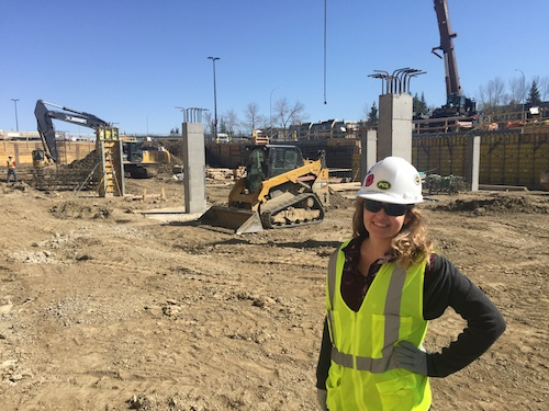 Patricia Baranoski at a construction site.