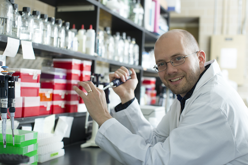Professor Josh Neufeld in his laboratory.