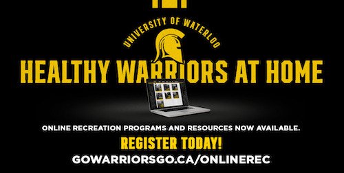 A banner image for &quot;Healthy Warriors at Home.&quot;