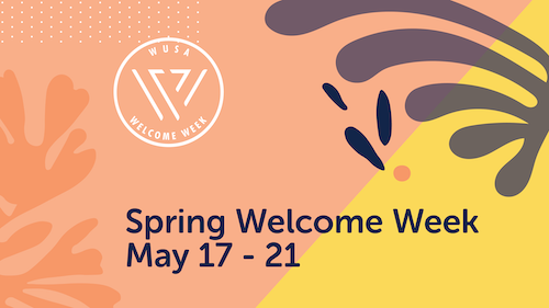 Spring Welcome Week banner image.