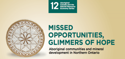 The Missed Opportunities Report cover with a piece of Indigenous artwork.