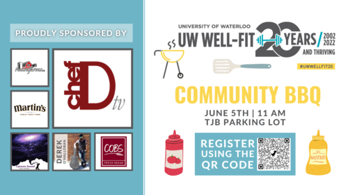 UW WELL-Fit 20th anniversary barbecue banner image.