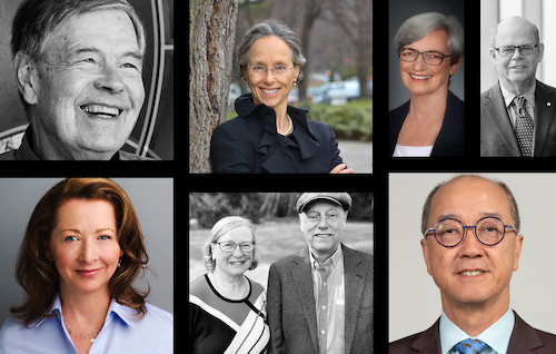 A collage of images showing the honorary doctorate recipients for June 2022.