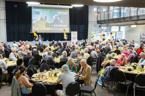 Alumni enjoyed a buffet lunch at Federation Hall for the Forever Black and Gold Luncheon.