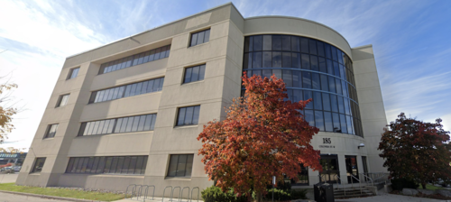 The front entrance of the East Campus 2 building.