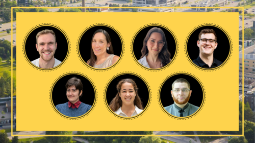 A collage of seven Vanier Scholar winners.
