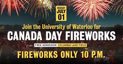 Canada Day Fireworks banner.
