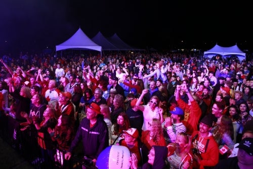 The crowd at the Canada Day Celebration on July 1, 2016.