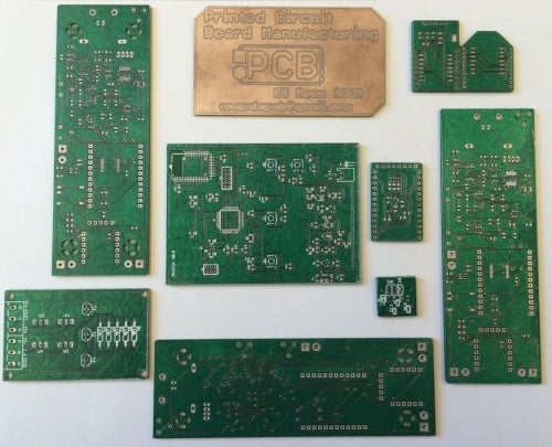 A collection of printed circuit boards.