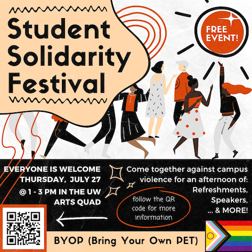 Student Solidarity Festival graphic.