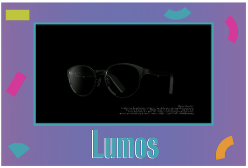 Lumos banner showing light-therapy glasses.