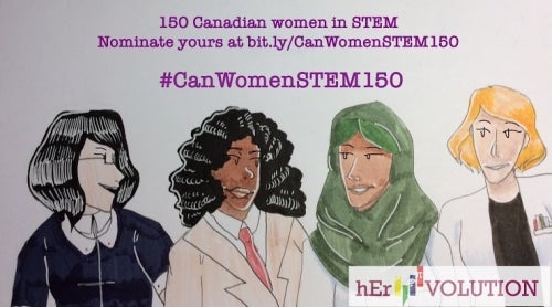 150 Canadian Women in STEM banner.