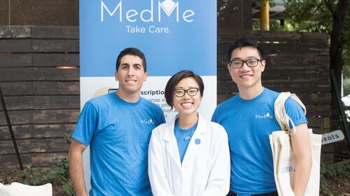 Waterloo alumnus Rui Su and her MedMe co-founders.
