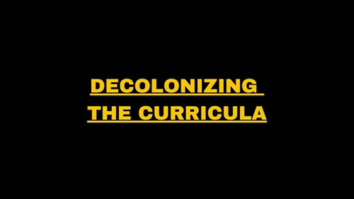 Decolonizing curricula banner.