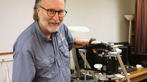 Dr. Trefford Simpson in his lab.