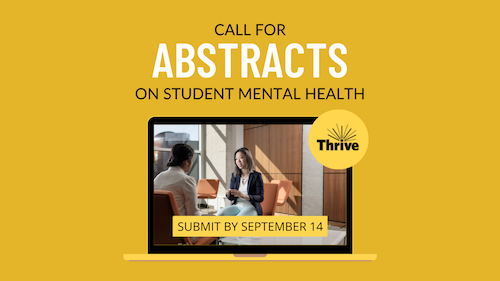 Thrive Call for Abstracts conference banner.