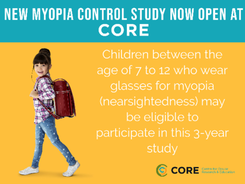 CORE myopia study graphic.