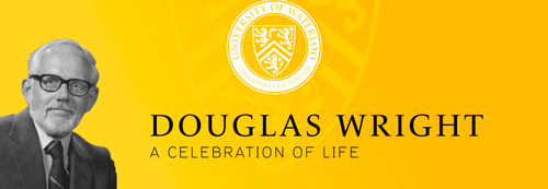 Douglas Wright celebration of life banner image.