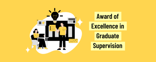 Award of Excellence in Graduate Supervision banner image.