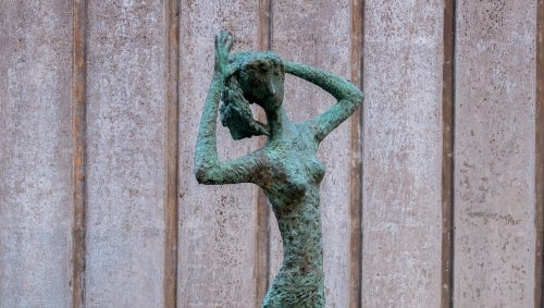 The Walking Girl sculpture.