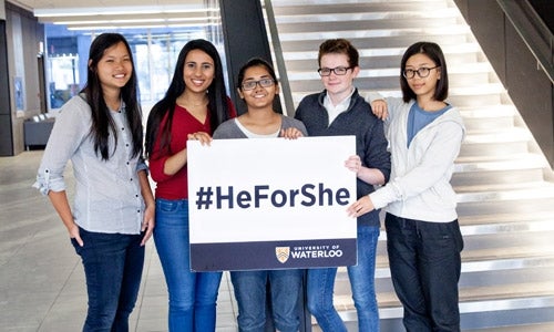 The five winners of this year's HeForShe scholarships.