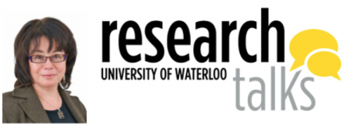 Research Talks logo with Professor Linda Nazar.