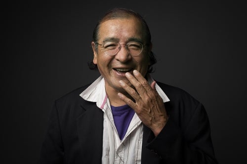 Tomson Highway laughing.