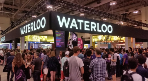 The University of Waterloo booth at the Ontario Universities Fair in Toronto.