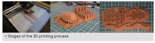 Images from the 3D printing process to create the aliens.