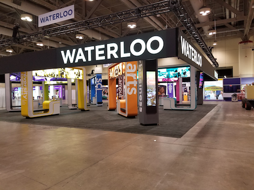 The 4000 square-foot University of Waterloo booth at the OUF event.