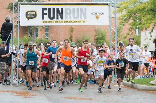 Runners get off to a start at the Fun Run.