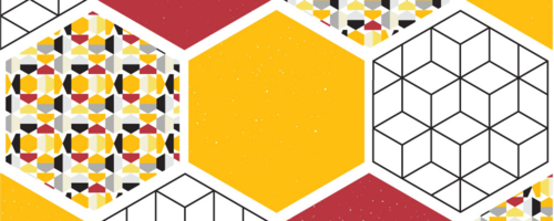 A multicoloured set of hexagons