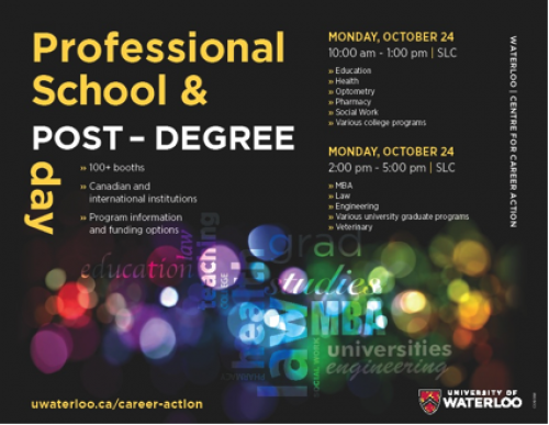 The Professional School and Post Degree Day poster.