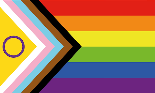The Progress Pride flag.