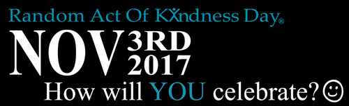 November 3 2017 Random Act of Kindness Day banner.