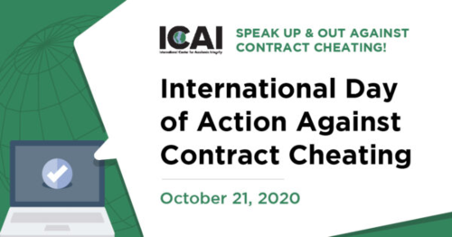International Day of Action Against Contract Cheating banner image.