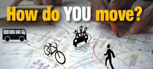 How do you move? image showing a map and various forms of transportation.